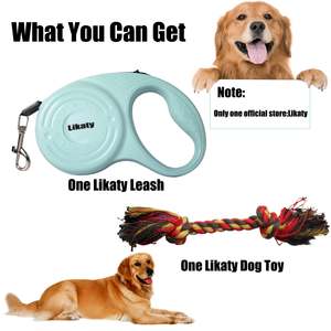 Correa retráctil para perros de alta resistencia, Likaty 10Ft correa para caminar fuerte y duradera S L perros de hasta 30/45 libras correas de agarre antideslizantes para - Product Image 6