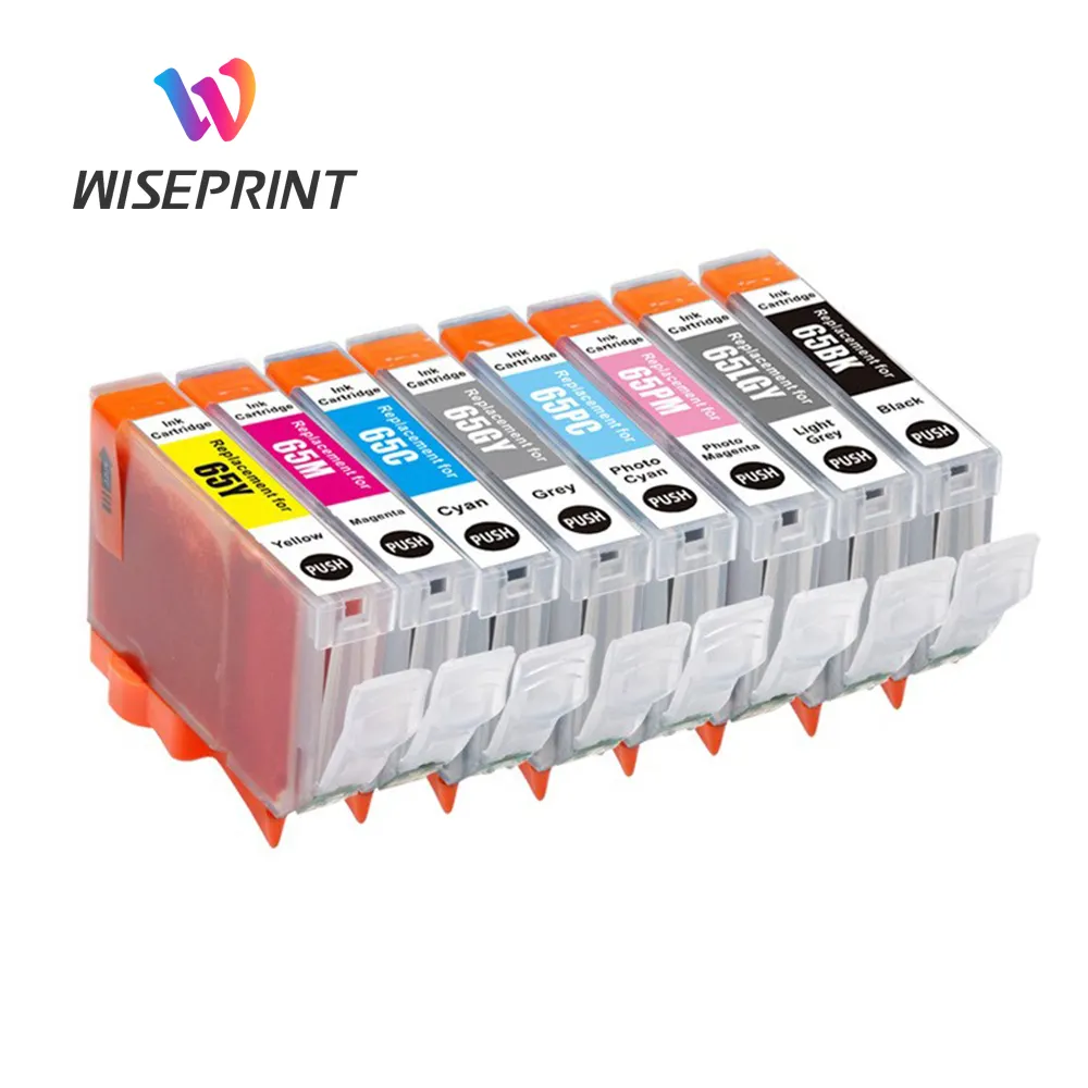 Wiseprint Tương Thích Canon CLI-65 Cli65 Cli 65 Cao Cấp Hộp Mực Màu Cho Pixma Pro-200 Máy In