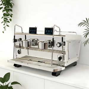Máquina de café espresso comercial de 2 grupos, multicalefactora 7L+1.6L+1.6L, bomba Fluid-o-tech, cafetera volumétrica Gicar semiautomática - Product Image 4