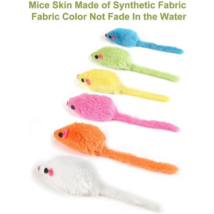 Jouets pour animaux de compagnie Playpal, souris en fausse fourrure avec imprimé réaliste, adaptés aux chatons et aux races de chats, pour la mastication et la chasse, cadeaux pour chatons en période de dentition - Product Image 6