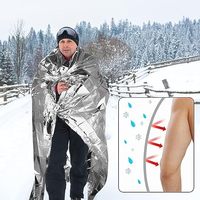 Couverture chauffante légère de Camping de haute qualité 160x210 couverture d'hiver en feuille d'urgence Mylar couverture de survie thermique pour le voyage