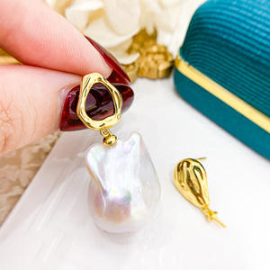 S925 Silver DIY Pearl Accessories 8-11mm Round Beads Empty <b>Tray</b> Ear Nails for Love Silver <b>Jewelry</b> Earrings 20445 - Product Image 3