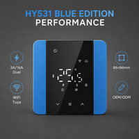 Termostato WiFi HYSEN HY531 Ultra Delgado con Pantalla LED Oculta para Calefacción por Suelo Radiante Eléctrico, de Agua y Caldera de Gas