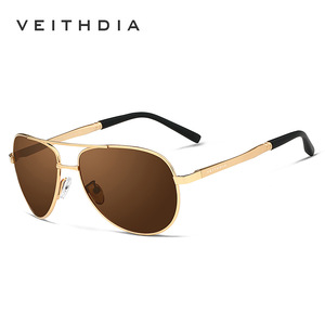 Veithdia Men's Polarized Aviator Sunglasses UV400 Aluminum Magnesium <b>Frame</b> TAC Lens Type 3 Protection - Product Image 5