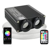 Kit d'éclairage ciel étoilé à fibres optiques, contrôle musical via application Bluetooth, multicolore RGB, lampe étoile pour intérieur de voiture