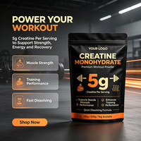 Créatine monohydrate en poudre pure à 99,9 %, 300 g, 60 portions, sans saveur, complément pour la force musculaire et la récupération, fabrication OEM ODM