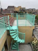 Escalier en spirale sur mesure en acier inoxydable et acier galvanisé, robuste, antirouille, avec rampe, pour terrasse extérieure et villa