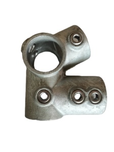 Raccord coudé 3 voies 90 degrés en fonte galvanisée Colliers de serrage réglables Connecteurs de joints robustes Joint à emboîtement - Product Image 2