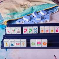 Bespoke X GrayMalin Beach Club XL Mega Tiles Cabana Blue Modern Double Sided Carved Acrylic Friends Gathering Retail Wholesale