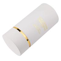 Boîte en tube de papier pour bougie parfumée de luxe personnalisée, impression dorée, emballage cylindrique écologique