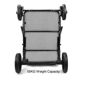 Cao cấp tàn tật mèo con chó có thể gập lại vật nuôi xe đẩy sang trọng 4-bánh Xe thiết kế chất liệu vải du lịch ngoài trời cắm trại nhỏ kích thước trung bình - Product Image 5