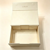 Boîte en carton de luxe en papier crème, personnalisée avec fermeture magnétique, pour emballage de cosmétiques, bougies et vêtements – Vente en gros