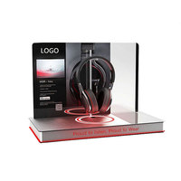 Support d'affichage pour casque audio en acrylique personnalisé avec couleur et logo, support pour casque de jeu avec organisateur de câbles, montage facile