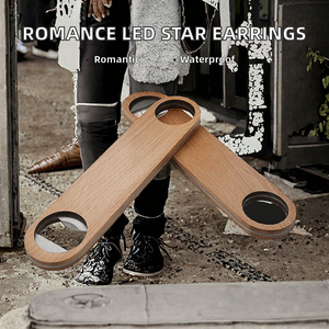 Boucles d'oreilles LED RGB en forme d'étoile ISHINE pour la Fête Nationale, en bois, étanches, cadeau portable, décoration pour fête d'anniversaire et mariage - Product Image 2
