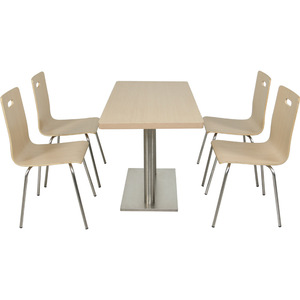 Ensembles <span class=keywords><strong>de</strong></span> chaises <span class=keywords><strong>de</strong></span> table à panneaux en bois modernes pour les magasins <span class=keywords><strong>de</strong></span> restauration rapide en plein air Étudiants Salles à manger Cafétéria <span class=keywords><strong>de</strong></span> l'école Employés <span class=keywords><strong>de</strong></span> l'entreprise - Product Image 5