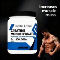 Poudre de monohydrate de créatine micronisée de qualité supérieure en gros Nutrition sportive pour adulte 500G pré-entraînement post-entraînement