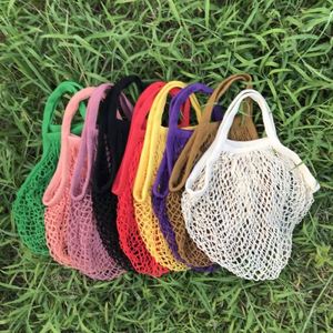 Sac de shopping élégant en filet de crochet couleur unie - Product Image 2