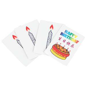 Ensemble <span class=keywords><strong>de</strong></span> cartes magiques Joyeux Anniversaire 8,8x6,5cm, design gâteau et <span class=keywords><strong>bougie</strong></span> colorés pour tours <span class=keywords><strong>de</strong></span> <span class=keywords><strong>magie</strong></span> - Product Image 1