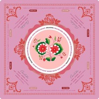 Tapis de Mahjong Américain Floral Mandala Rose en Caoutchouc Naturel Antidérapant Silencieux, Tapis de Jeu Personnalisé avec Sac de Rangement