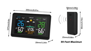 Weather Station <strong>Clock</strong> Outdoor Customized Modern ABS 12v Car Digital Electronic <strong>Clock</strong> with Temperature Trend Display Indoor - Product Image 2