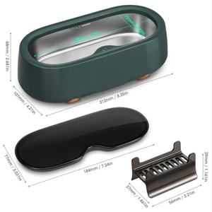 เครื่องทำความสะอาดอัลตราโซนิกความถี่สูง 45 กิโลเฮิรตซ์ สำหรับเครื่องประดับ แบบดิจิตอล พกพาได้ ใช้ทำความสะอาดฟันปลอมและแว่นตา - Product Image 3