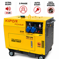Générateur diesel portable super silencieux 12KW 15KW 15kva 20kva refroidi par air insonorisé pour la maison AC 3 phases de bonne qualité