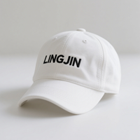 Custom logo 6-panel gewassen katoenen soft crown baseballcap witte dad hat voor heren en dames