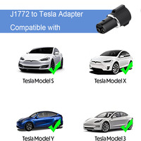 Adaptateur de prise de charge de voiture 120V-240V EV 60A -22F à 122F femelle Type 1 J1772 adaptateur de chargeur EV couleur noire pour Tesla