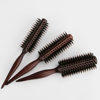 Brosse à cheveux ronde en bois, peigne rond, brosse à boucler pour le séchage au sèche-cheveux, outil de coiffure pour salon de coiffure