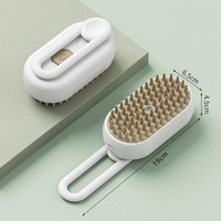 Brosse de toilettage à vapeur pour chat et chien avec peigne en silicone - Auto-nettoyante, antistatique, pour l'élimination des poils