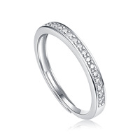 Ensemble de bagues de couple en argent sterling 925 et moissanite, qualité supérieure, taille ronde VVS, bijoux de fiançailles et de mariage, cadeau professionnel en gros