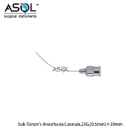 Cannule d'anesthésie sous-ténon ophtalmique 25G, instrument d'anesthésie pour la chirurgie oculaire