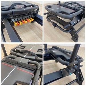 Reformer de Pilates Profesional Extra Ancho de Aluminio Negro, Máquina Reformer Comercial para Ejercicios de Core, <span class=keywords><strong>en</strong></span> <span class=keywords><strong>Venta</strong></span> - Product Image 3
