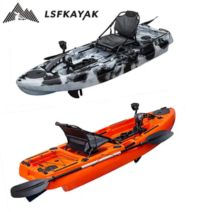Petit bateau à moteur en plastique pour la pêche et le kayak avec pédales et moteur, frais de port réduits, bateau à pédales en plastique pour la pêche - Product Image 5