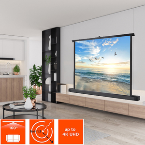 Pantalla de Proyección Portátil Retráctil de 16:9, 40-50 Pulgadas, para Interiores y Exteriores, para Cine en Casa, Jardín, Oficina - Product Image 6