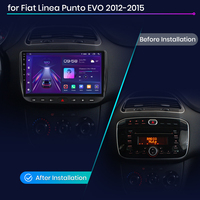 Autoradio Junsun avec Carplay et Android Auto pour Fiat Linea Punto EVO 2012-2015, lecteur DVD de voiture, unité principale, écran de voiture