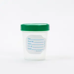 Tazza Sterile 15ml-120ml della bottiglia dell'esemplare del campione del contenitore della raccolta dell'urina formati con il contenitore Sterile dell'urina dell'etichetta per l'ospedale