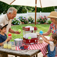 Machine à glace pilée double tension 120V 220V 30W avec lame en acier inoxydable et pelle à glace de 20 litres