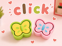 Porte-clés papillon imprimé en 3D avec interrupteur de clavier, anti-stress, pendentif sensoriel pour le bureau, cadeau de décompression