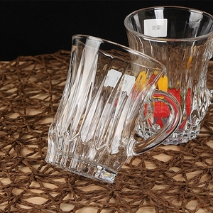 Set di 6 Tazze in Cristallo da 200ml, Bicchieri Trasparenti <span class=keywords><strong>con</strong></span> Manico per Tè, Caffè e Succhi |   Set Regalo per la Casa - Product Image 4
