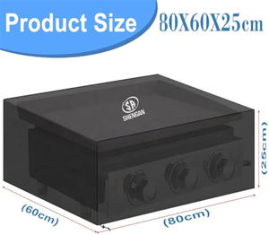 <span class=keywords><strong>Housse</strong></span> de protection <span class=keywords><strong>pour</strong></span> gril de cuisine d'extérieur robuste, imperméable et résistante aux UV, réglable <span class=keywords><strong>pour</strong></span> <span class=keywords><strong>Plancha</strong></span> 80x60x25 cm - Product Image 2