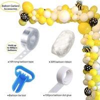 Kit de guirlande de ballons jaunes, guirlande de ballons jaunes, jaunes et dorés pour les fêtes d'anniversaire, les mariages