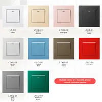 Enchufe de Pared Estándar Europeo Premium 86*86mm 16A, Material de PC Ignífugo de Bronce Fosforado, Tomacorriente Europeo para Proyectos Hoteleros