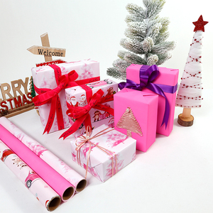 Stock personnalisé 80g de papier d'emballage coloré de haute qualité 43*300 cm Papier d'emballage cadeau pour emballage de Noël - Product Image 1