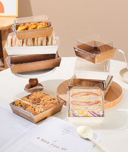 Boîte à sandwich, boîte à gâteau, boîte à pâtisserie transparente en papier plastique, boîte à coquille de neige Melanie, boîte à viande effilochée, vendue par les fabricants - Product Image 1