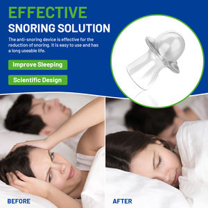 Dispositivo antironquidos Dispositivo de fijación de lengua Gel de sílice transparente Antirronquidos <span class=keywords><strong>Apnea</strong></span> del sueño nocturno Dispositivo auxiliar antironquidos Pro - Product Image 4