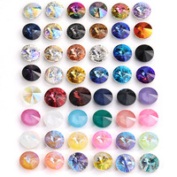 Strass pointu rond multicolore Selina Crystal K9 pour accessoires vestimentaires, nail art, chaussures, sacs, robes de mariée