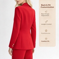 Blazer pour femme à manches longues et col en V, veste de costume formelle unie pour le bureau et les affaires, tenue professionnelle Sehe Fashion