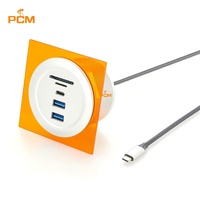 Boîtier multimédia de bureau USB 3.1 Type C multiport avec câble USB-A USB-C lecteur de carte SD Micro SD TF pour maison intelligente et salle de réunion