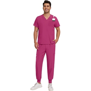 Uniforme Médico para <span class=keywords><strong>Hombre</strong></span>, Transpirable, para Enfermería, Salón de Belleza, Ropa de Trabajo, con Logotipo Personalizado, <span class=keywords><strong>Pantalones</strong></span> Jogger, Conjunto de Uniforme Médico - Product Image 5